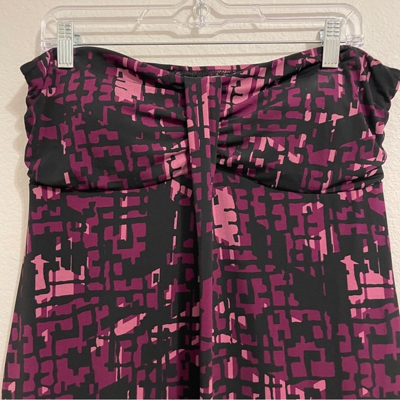 Apt 9 Stretch Square Pattern Strapless Flowy Top Size M - Picture 3 of 9